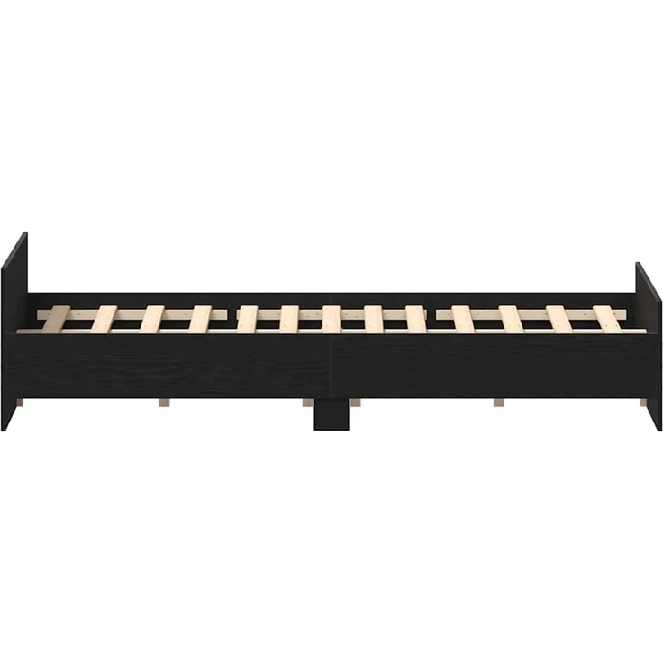 vidaXL Bettgestell ohne Matratze Schwarz Eichen-Optik 135x190 cm 3329325 – Bild 8