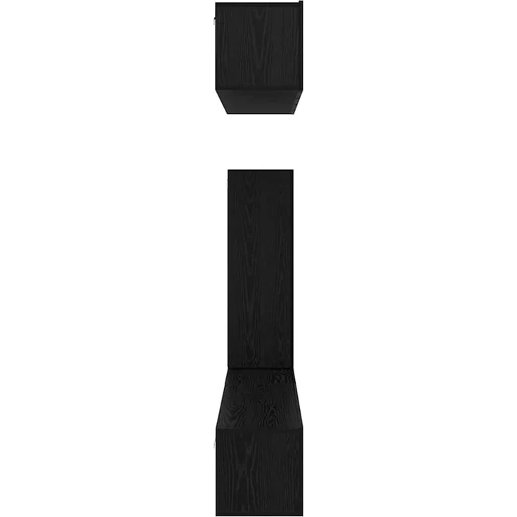 vidaXL TV-Schrankset 6 pcs Schwarz Eichen-Optik Holzwerkstoff 3393265 – Bild 10
