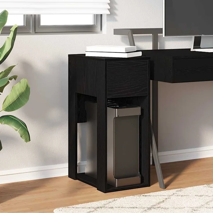 vidaXL Computerschrank mit Schublade Schwarz 30x44x74 cm 858732 – Bild 2
