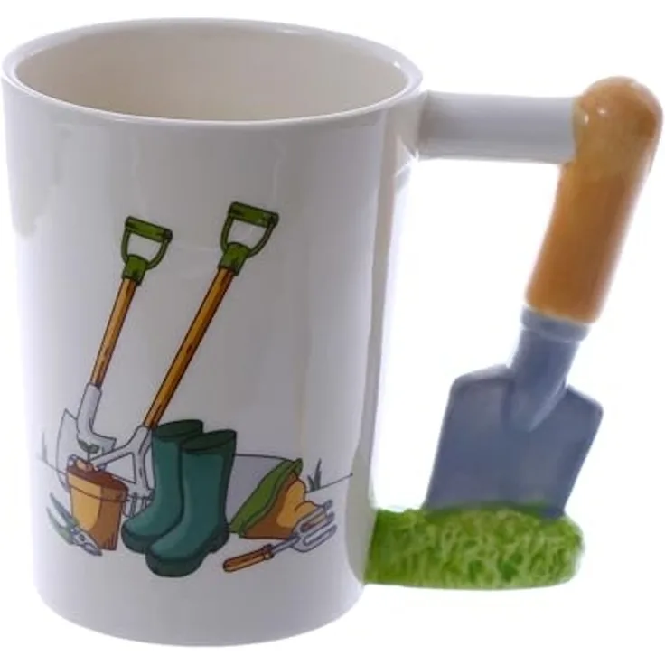 Puckator Subito Erhältlich Tasse Mug Colation aus Keramik mit Griff in Form Einer Schaufel für Garten