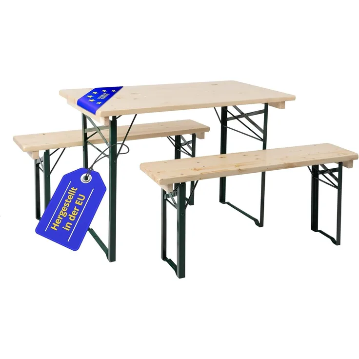 Stagecaptain Bierzeltgarnitur BBEU-110 Sitzgarnitur für Balkon 110 cm, (3-tlg)