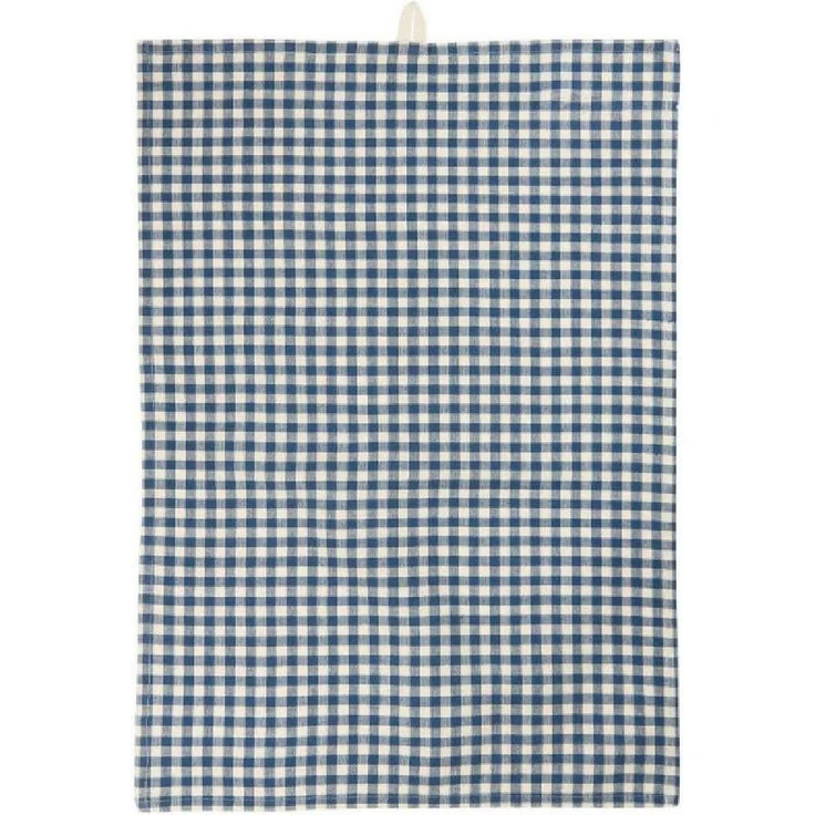 Ib Laursen Geschirrtuch Ib Laursen Geschirrtuch Lucas Dunkelblau mit Karos (50x70cm) – Bild 1