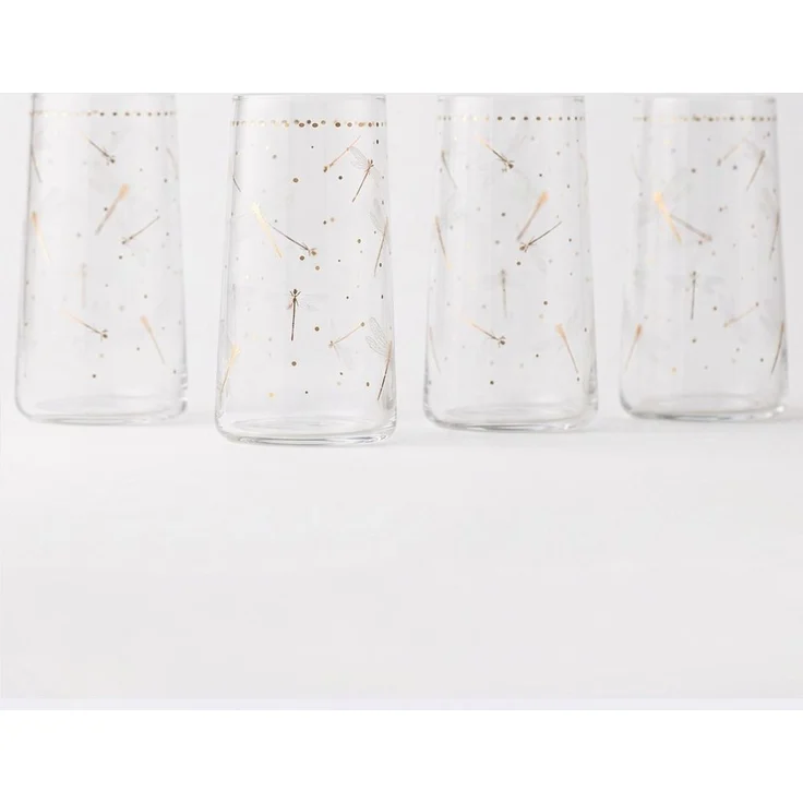 Hermia Concept 'Dragonfly 520' Gläser-Set (4-teilig), Transparent, 8 x 8 x 15 cm, 520 ml – Bild 5