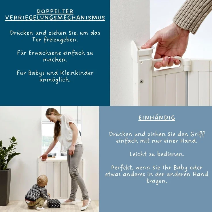 Guard Me by Baby Dan - das Gitter das automatisch faltet - hergestellt in Dänemark und vom TÜV GS geprüft – Bild 5