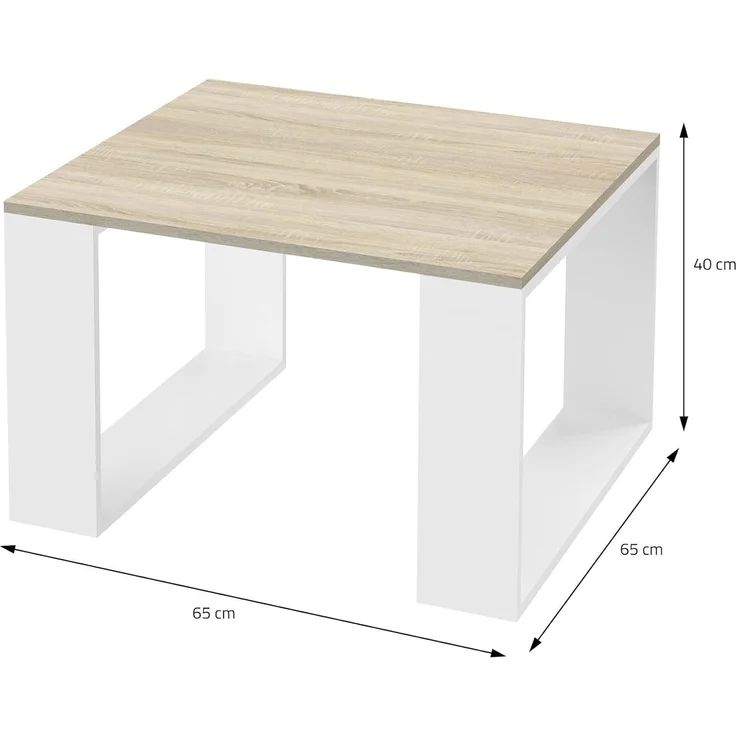 ML-DESIGN Couchtisch Wohnzimmertisch im modernen Stil, Kaffeetisch für Wohnzimmer oder Büro, Quadratischer Beistelltisch Sofatisch Kufenbeine Tisch 65x40cm – Bild 3