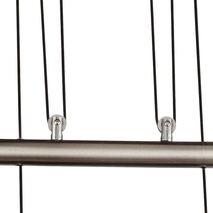 Hängeleuchte, Glaskristalle klar, Chrom, L 60 cm – Bild 8