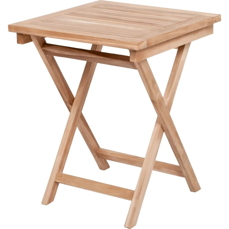 Teak Klapptisch KURSI 70cm Natural Esstisch Gartentisch Balkontisch Massivholz – Bild 4