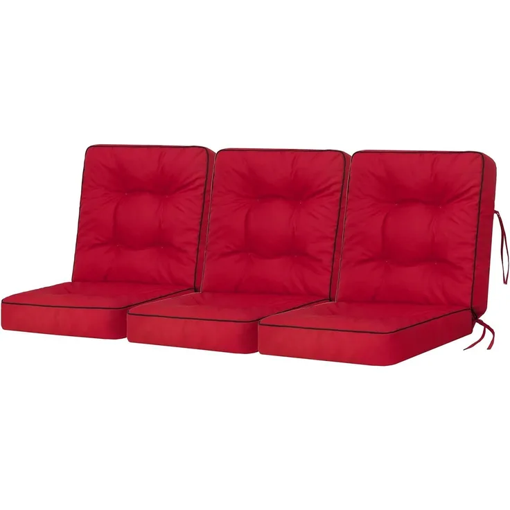 Bjird Bankauflage Venus 50 cm, 60 cm, 100 cm, 120 cm, 150 cm, 180 cm, (3 St), für Gartenbank und Hollywoodschaukel