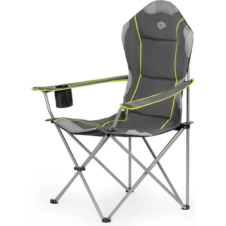 NILS NC3080 Campingstuhl – Klappbarer Outdoor-Stuhl Angelstuhl mit Tragetasche Grau – Bild 2