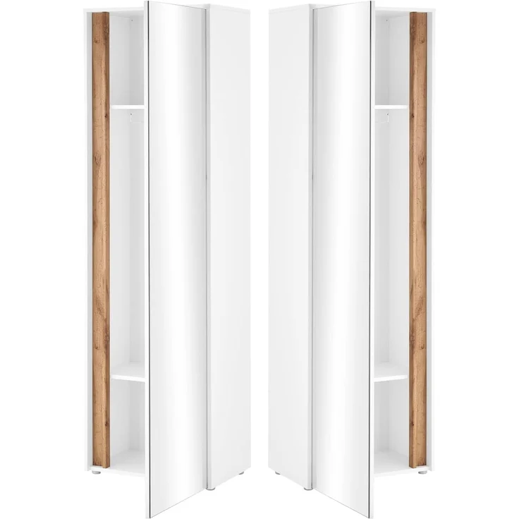 Garderobenschrank Center in weiß und Eiche Wotan 60 x 200 cm – Bild 10