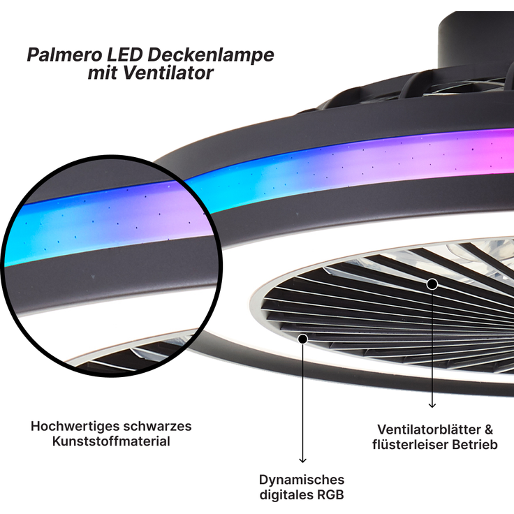 Brilliant AG Leuchten G99280-06 Palmero LED Deckenleuchte mit Ventilator RGBW – Bild 3