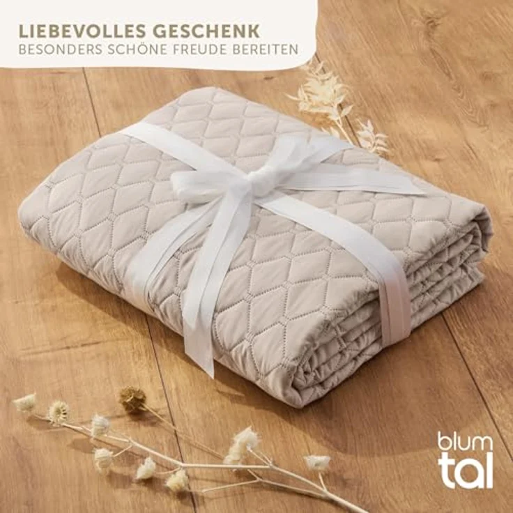 Blumtal Tagesdecke Tagesdecke Oeko-TEX zertifizierter Bettüberwurf als Tagesdecke, in drei Größen verfügbar – Bild 7
