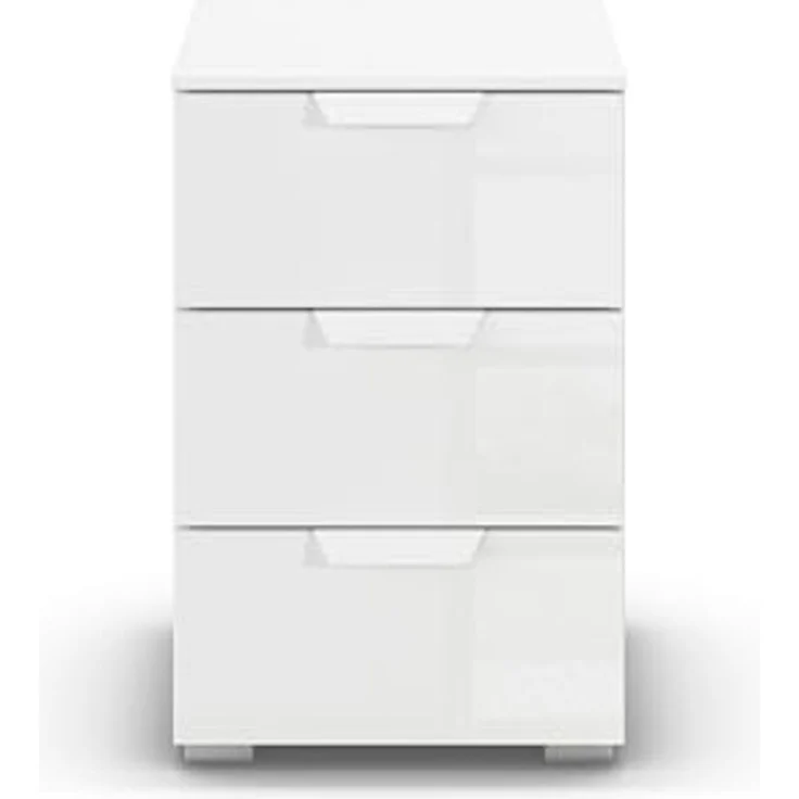 rauch Aditio Box, Nachttisch, 2 Schubladen, mit Glasfront, mit Softclose-Funktion, Farbe Weiß, BxHxT 40x61x42cm – Bild 6