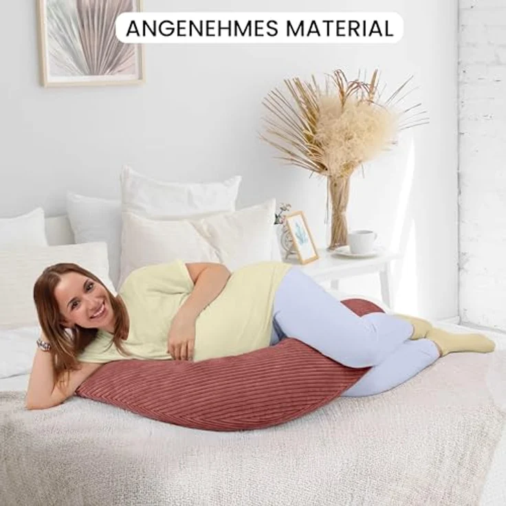 Amilian Stillkissenbezug 170 cm - Kissenbezug für Schwangerschaftskissen, Seitenschläferkissen, weicher und pflegeleichter Bezug - ideal als Ersatzbezug – Bild 9
