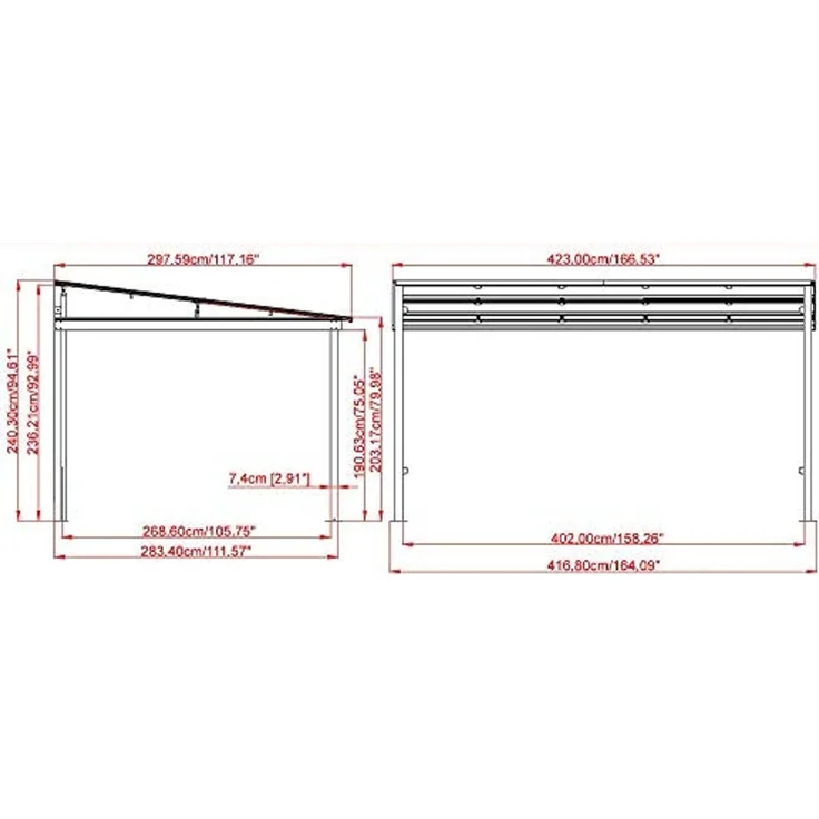Sojag Aluminium Terrassenüberdachung St. Barth – Bild 5