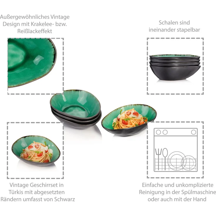SÄNGER Pastaschalen Set Palm Beach 4 teilig – Bild 5