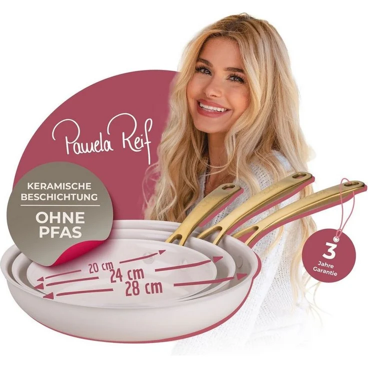 FACKELMANN Bratpfanne Set, Kochgeschirr, Aluminium-Pfannen, Keramikbeschichtung – Bild 5