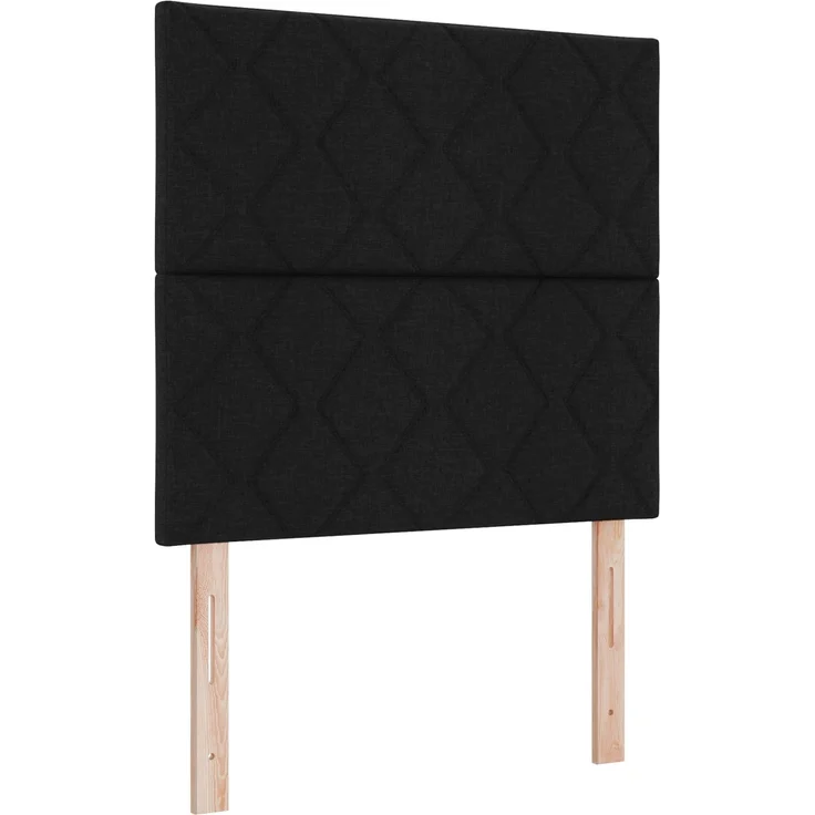 vidaXL LED-Speicherbett mit Matratze Schwarz 90 x 200 cm Stoff 3459983 – Bild 5