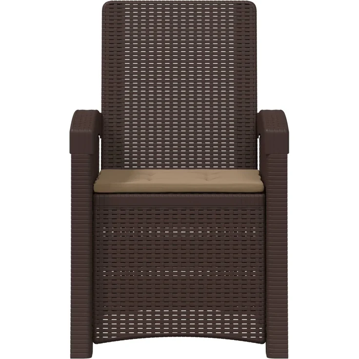 vidaXL Liegesessel Garten Rattan-Optik Braun und Taupe PP 8012006 – Bild 3