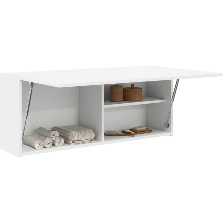 vidaXL Bad-Wandschrank Weiß 100x25x40 cm Holzwerkstoff 860103 – Bild 1