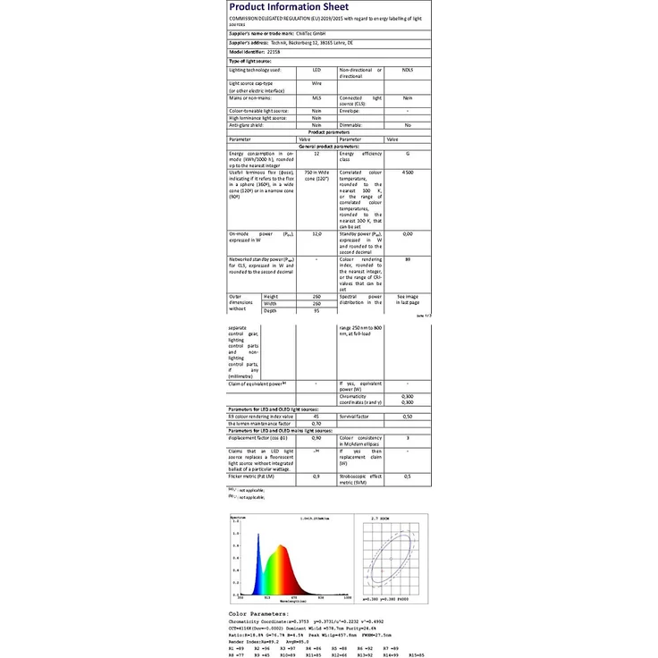 ChiliTec LED Deckenleuchte Acronica 12n Ø 26cm, 12W, 750lm, 4500K, IP44 – Bild 5