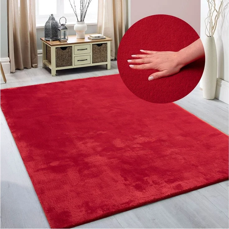 OTTO home Teppich Arabell, Kunstfellteppich, Felloptik, waschbar, rechteckig, Höhe: 16 mm, flauschig, kuschelig, Anti-Rutsch-Unterseite, Wohnzimmer, Schlafzimmer – Bild 1