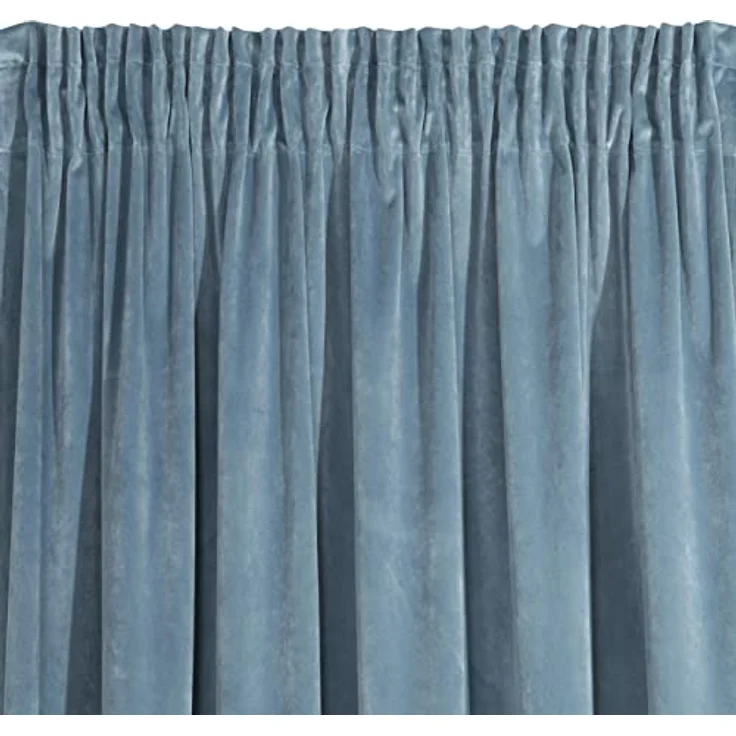 Eurofirany 'VILLA' Vorhang, Samtvorhänge, Velours Blickdicht, Blau, KRÄUSELBAND, H270 x B140 cm (1er Pack) – Bild 3