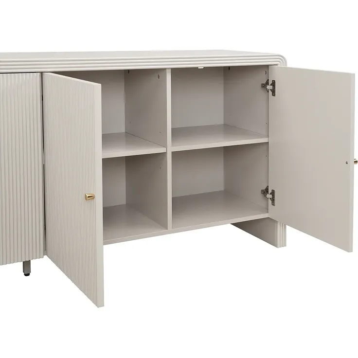 Vente-unique - MIRENALO Sideboard Holz, Platte Beige - B 40 cm x H 75 cm x L 179,6 cm – Bild 7