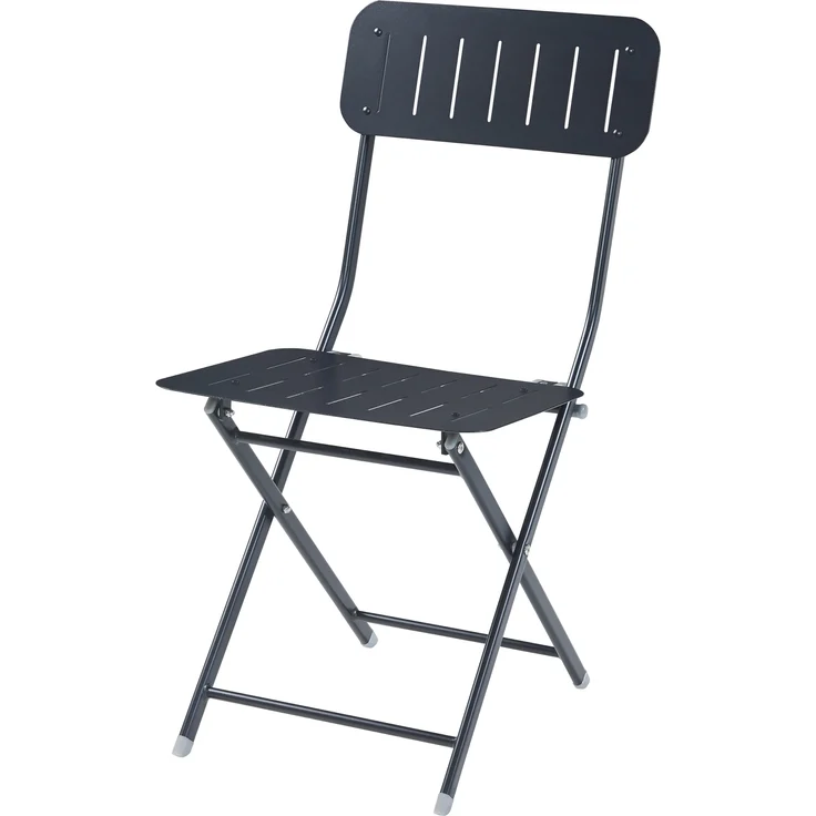 Klappstuhl Sande 2er Set Stahl Schwarz [en. casa] – Bild 6