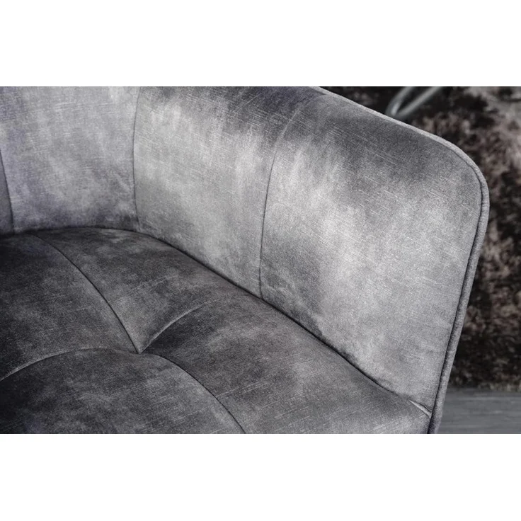 riess-ambiente Esszimmerstuhl LOFT dunkelgrau / schwarz (Einzelartikel, 1 St), Küche · Samt · Metall · 180° drehbar · Industrial – Bild 3