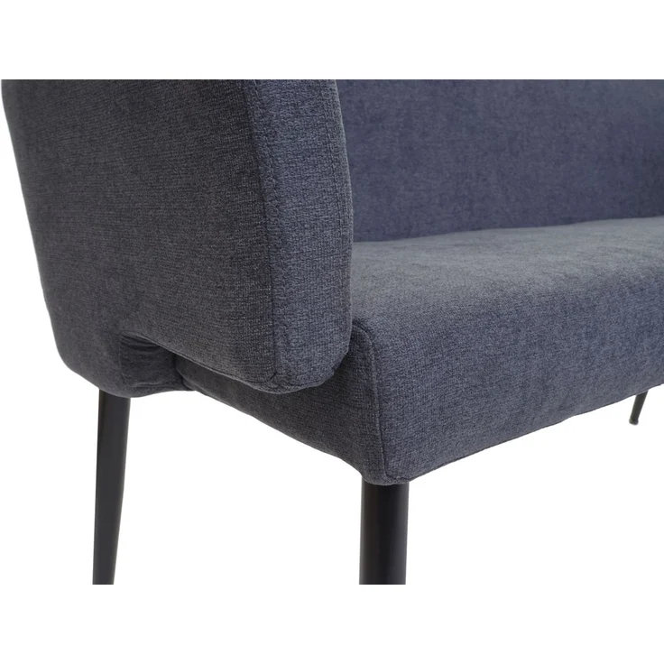 Sitzbank HWC-L13, Esszimmerbank Bank Polsterbank Garderobenbank Rückenlehne Armlehne Stoff/Textil 133cm ~ anthrazit – Bild 6