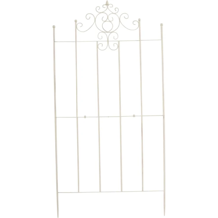 Rankgitter HEIKE 2er Set - 85,5x2x170cm, Metall, Antik-Creme | Rankhilfe Kletterpflanzen Gartendekoration – Bild 2