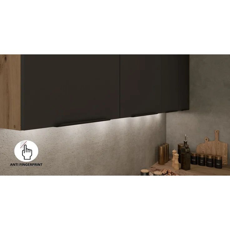 Winkelküche ARIA K-AR ECKE 1 - 215 x 220 + 120 cm Anti Fingerprint Küchenzeile Küchenblock Singleküche Einbauküche Küche Eckküche – Bild 6