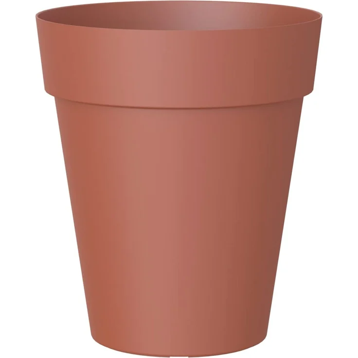 Artevasi Capri-Topf High, Hoher runder Kunststofftopf, 46cm, Farbe: Terrakotta
