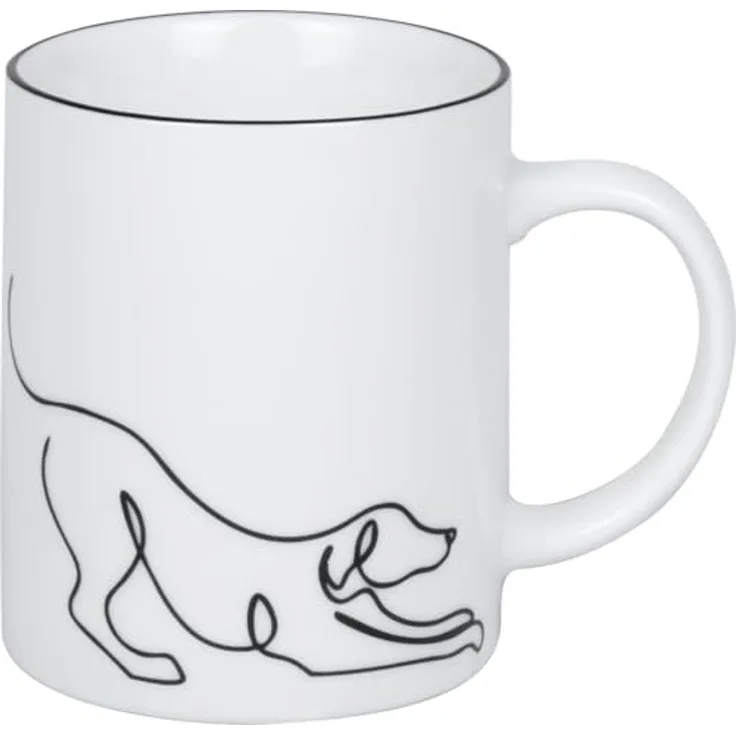 KÖNITZ 1110023017 Becher Hommage à Picasso - Le Chien (Der Hund) 300 ml aus Porzellan