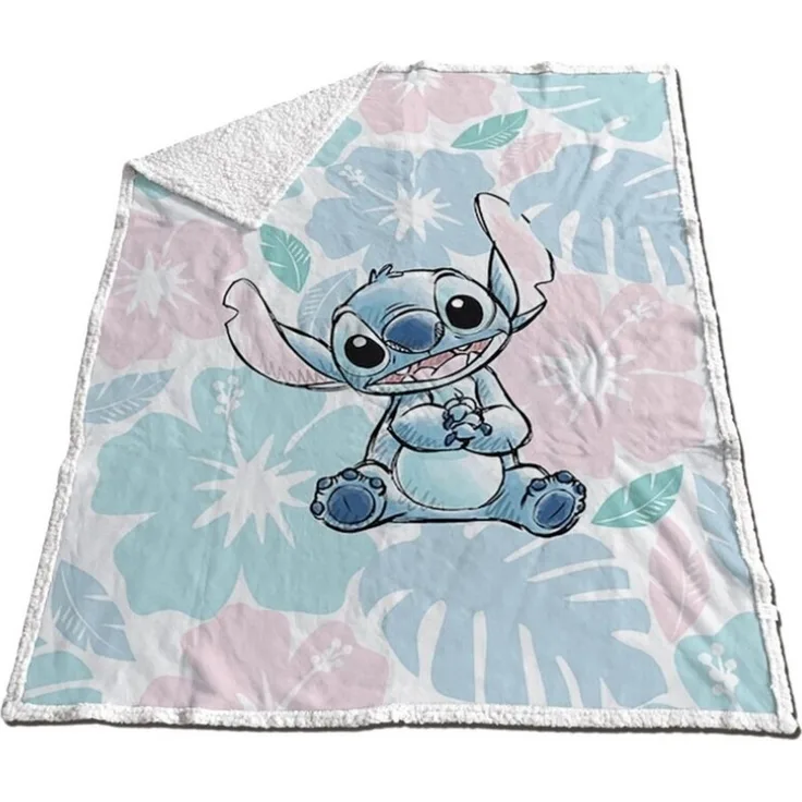Lilo & Stitch Fleecedecke 130x170 cmSherpa Kuschelige Disney-Decke für Kinderzimmer