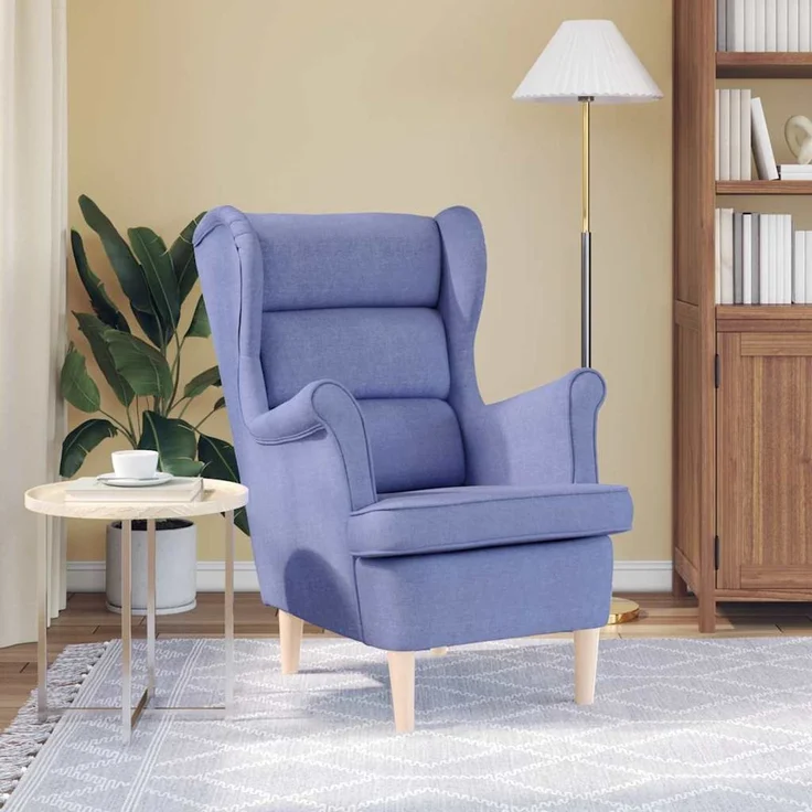 Sessel wohnzimmer, Relaxsessel Jeansblau 74 x 84 x 100 cm Stoff – Bild 3