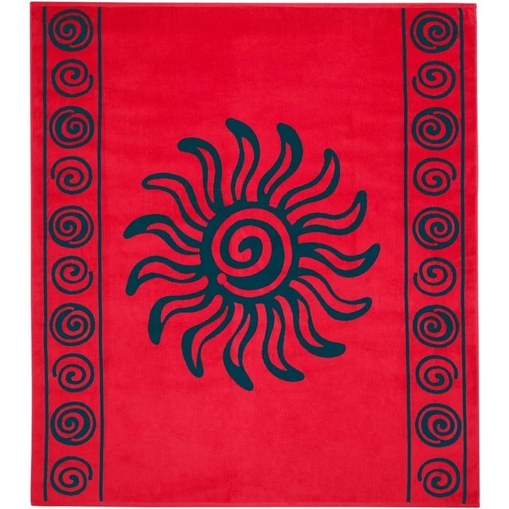 Delindo Lifestyle Strandtuch Tropical SUN, Velours (1-St), Jacquard-gewebtes Motiv XXL – Bild 5