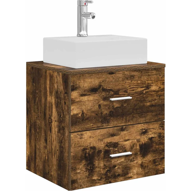 vidaXL Badezimmerschrank-Set 3 stk. Geräucherte Eiche 3405839 – Bild 5