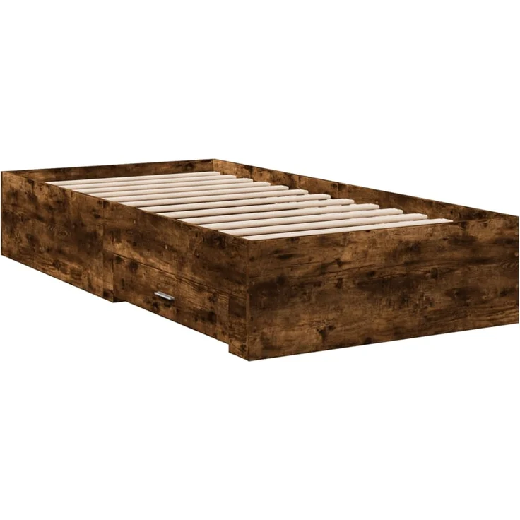 vidaXL Bettgestell mit Schubladen Räuchereiche 90x190 cm Holzwerkstoff 3280437 – Bild 3