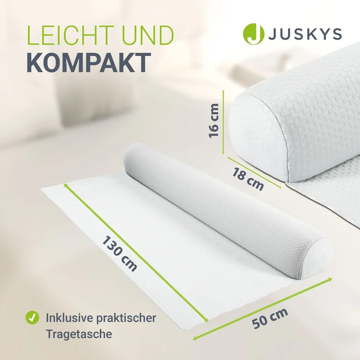 Juskys Aufblasbarer Rausfallschutz Louana 130 cm - Schnell aufblasbar mit Fußpumpe, ideal für Urlaub - Rausfallschutz Baby Kinderbett Bettkantenschutz – Bild 5