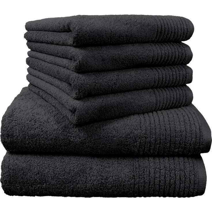 Dyckhoff Handtuch Set Brillant, Walkfrottee (Set, 6-St), mit Streifenbordüre,4 Handtücher (50x100cm), 2 Duschtücher (70x140cm) – Bild 1