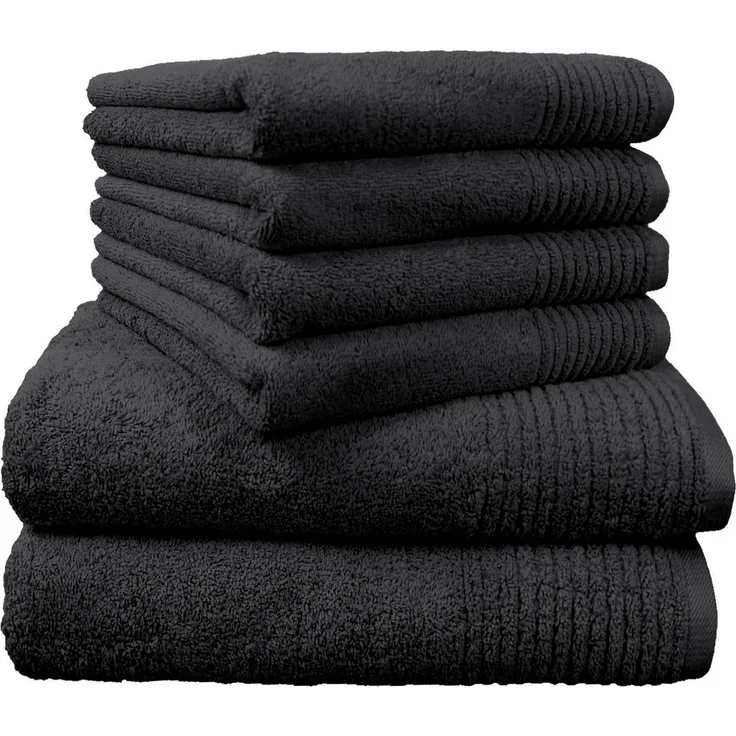 Dyckhoff Handtuch Set Brillant, Walkfrottee (Set, 6-St), mit Streifenbordüre,4 Handtücher (50x100cm), 2 Duschtücher (70x140cm)