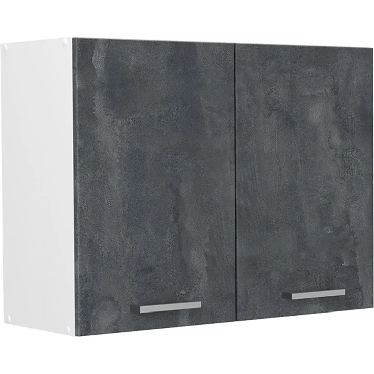 Küchenglasschrank R-Line Schwarz Beton/Weiß 80 cm Vicco – Bild 1