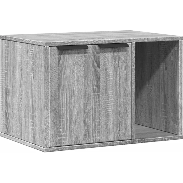 vidaXL Katzenklo Grau Sonoma 60x40x40 cm Holzwerkstoff 857729 – Bild 2