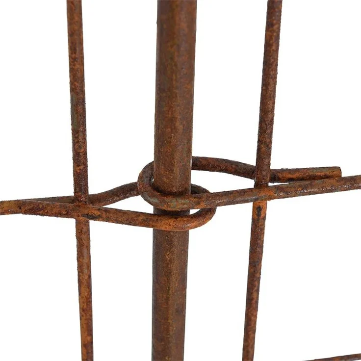 Estexo 11-tlg. Set Gitterzaun, Metall Rost, 71x79 cm – Bild 4