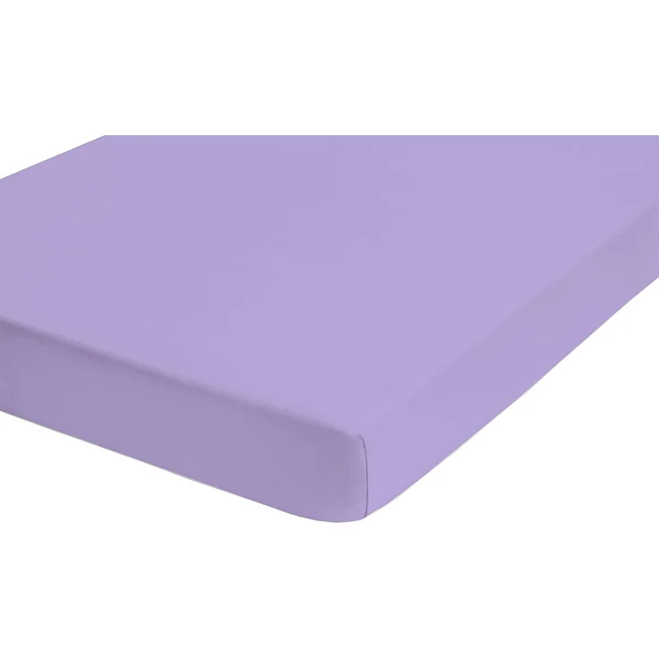 Biberna Jersey-Spannbetttuch, 100 % Baumwolle, Viola, 1x 140x200 cm - 160x200 cm – Bild 4