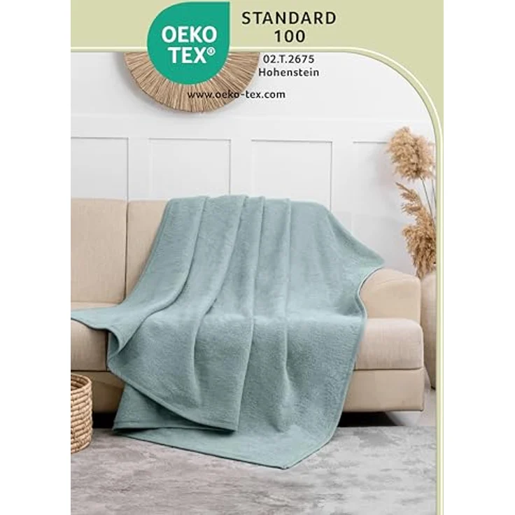 Wohndecke Wohndecke aus Baumwolle - Kuscheldecke, Baumwolldecke, Laynenburg, Decke als Sofa-decke, Couchdecke, Wolldecke aus Baumwollmix – Bild 3