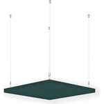 Rheinland Möbel FocusWall DAQ0707 – Quadratischer Akustik-Deckenabsorber 70×70 cm in Stofffarbe Windjammer inkl. Chrom-Stahlseilen - Made in Germany - Klasse A, Stoffbezug, schwer entflammbar