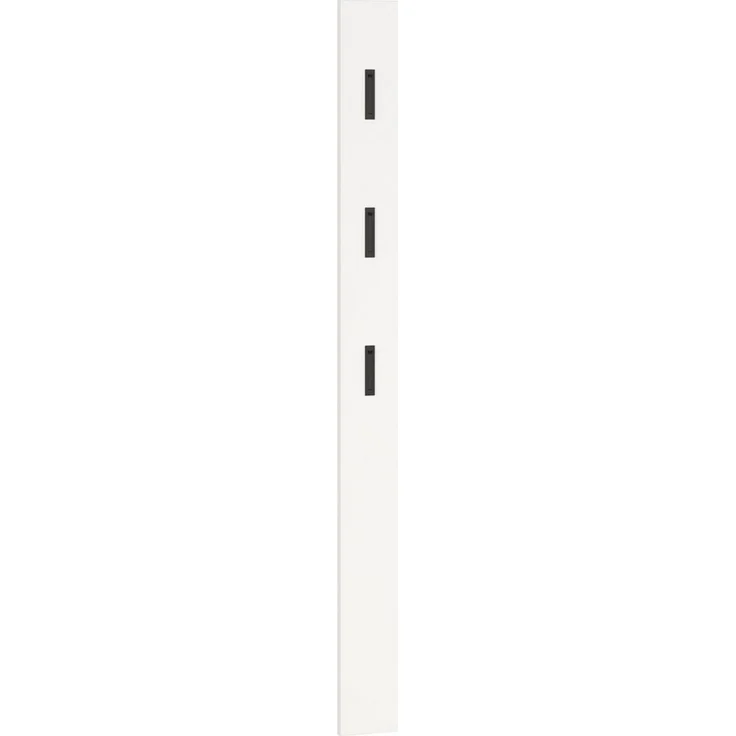 Germania Garderobenpaneel 3728-84, in Weiß, mit drei ausklappbaren Kleiderhaken aus Metall, 15 x 170 x 3 cm (BxHxT) – Bild 2